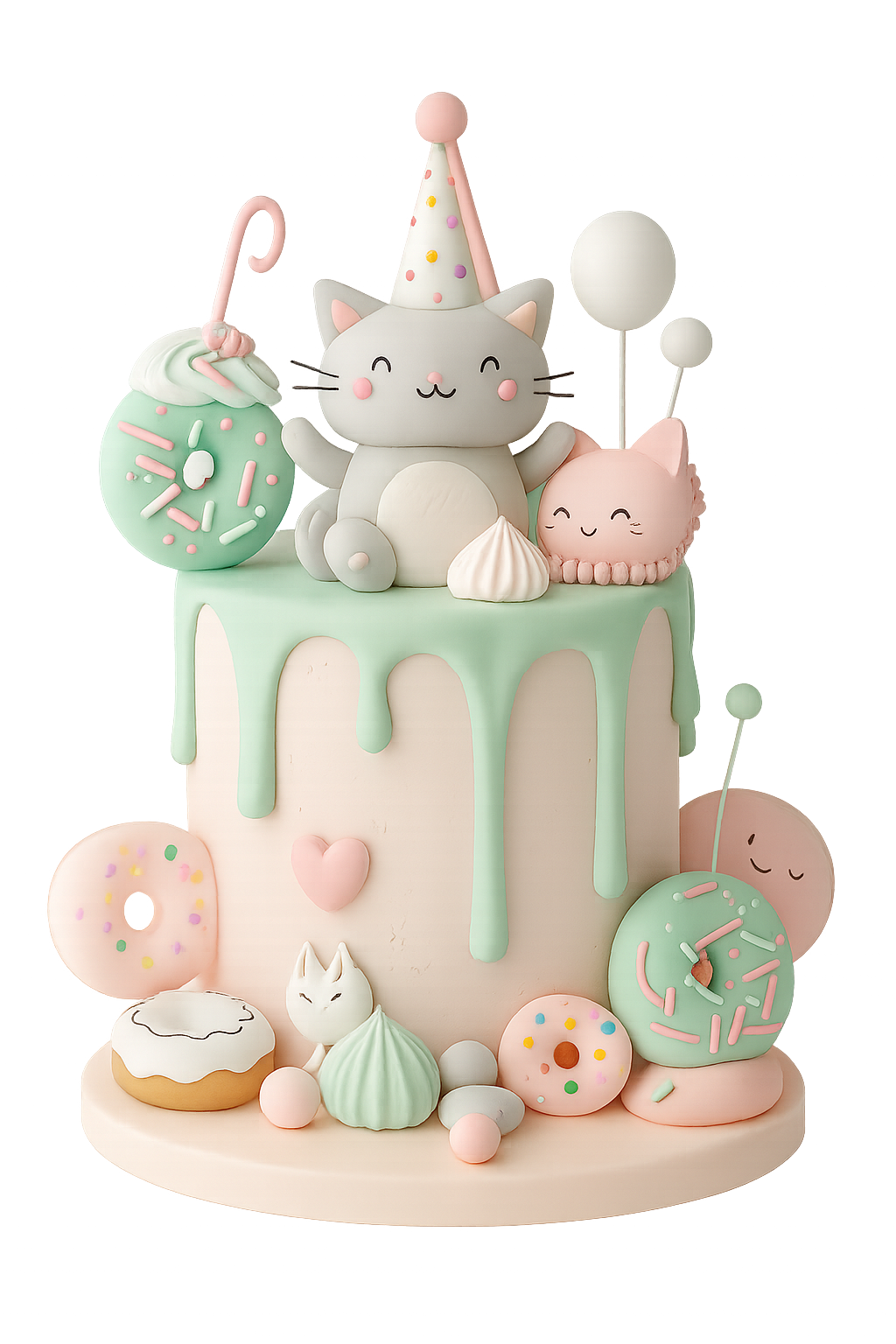 Piękny tort artystyczny z kolorowymi figurkami wykonany przez Wypiekanki Blanki - specjalność torty 3D